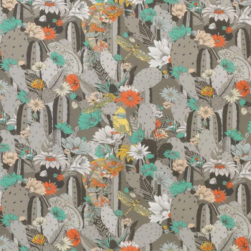 Cactus Garden Fabric - Multicolor