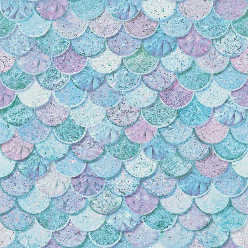 Mermazing Scales Wallpaper - Blue