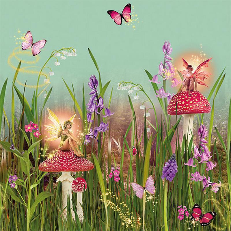 Frieze Magic Garden Imagine Fun Border Wallpaper - Multicolor